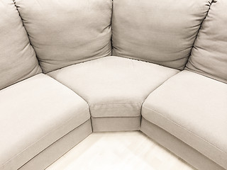 Image showing Luxurious white corner sofa