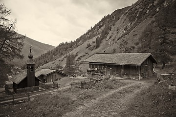 Image showing Alpine Landscape with cottages