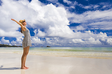 Image showing Enjoying the beach