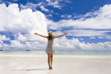 Image showing Enjoying the beach