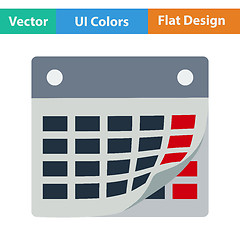 Image showing Flat design icon of calendar