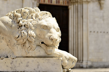 Image showing Lion statue in Italy