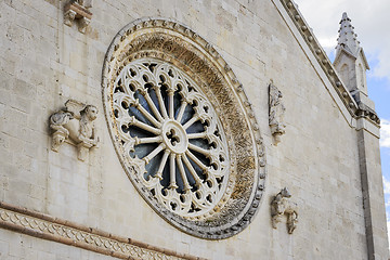 Image showing Rose window cathedral Italy