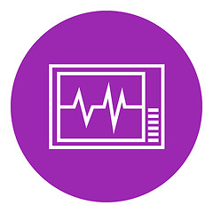 Image showing Heart monitor line icon.