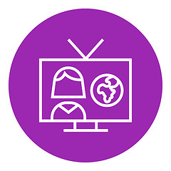 Image showing TV report line icon.