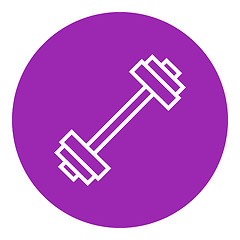 Image showing Dumbbell line icon.