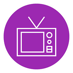 Image showing Retro television line icon.