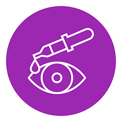 Image showing Pipette and eye line icon.