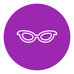 Image showing Eyeglasses line icon.