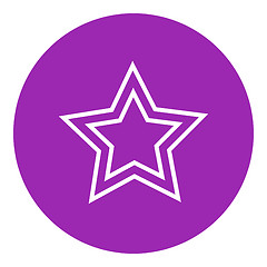 Image showing Rating star line icon.