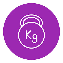 Image showing Kettlebell line icon.