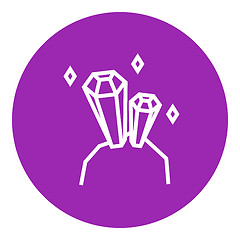 Image showing Gemstones line icon.