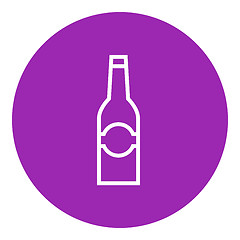 Image showing Glass bottle line icon.