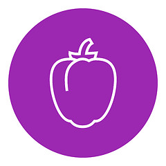 Image showing Bell pepper line icon.