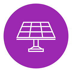 Image showing Solar panel line icon.