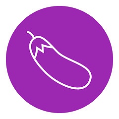 Image showing Eggplant line icon.