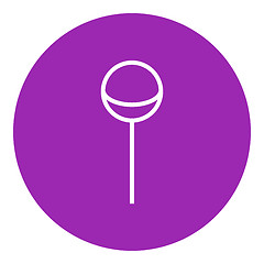 Image showing Round lollipop line icon.