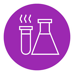 Image showing Laboratory equipment line icon.