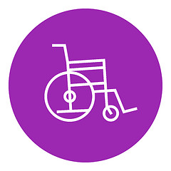 Image showing Wheelchair line icon.