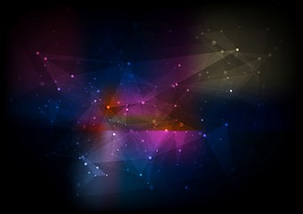 Image showing Dark colorful low poly background