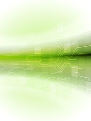 Image showing Abstract green motion technology background