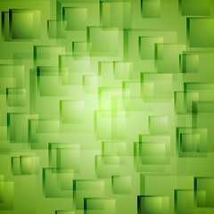 Image showing Bright green geometric background