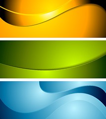 Image showing Abstract corporate wavy bright banners