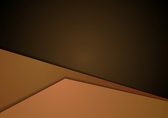 Image showing Dark brown corporate material tech background