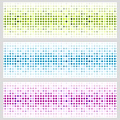 Image showing Abstract shiny light circles banners