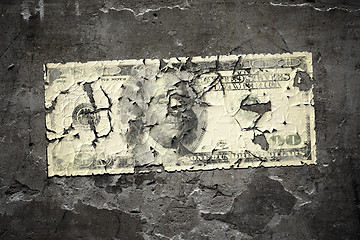 Image showing worn 100 dollar note