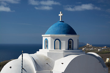 Image showing Church at Santorini, Greece