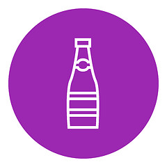 Image showing Glass bottle line icon.