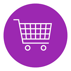 Image showing Shopping cart line icon.