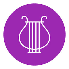 Image showing Lyre line icon.