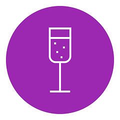 Image showing Glass of champagne line icon.