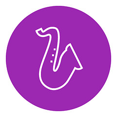 Image showing Saxophone line icon.