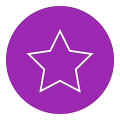 Image showing Rating star line icon.