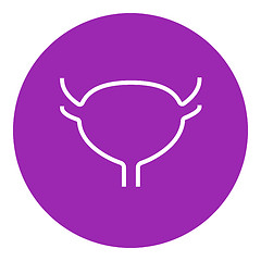 Image showing Urinary bladder line icon.