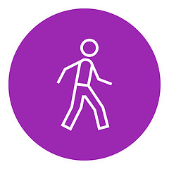 Image showing Pedestrianism line icon.