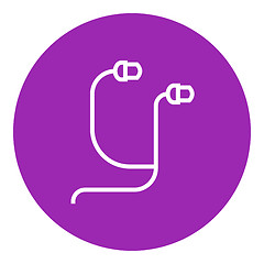 Image showing Earphone line icon.