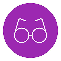 Image showing Eyeglasses line icon.