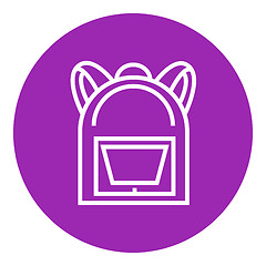 Image showing Backpack line icon.