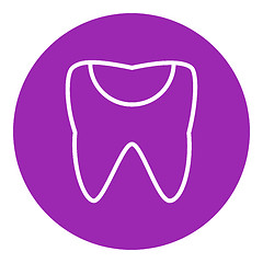 Image showing Tooth decay line icon.