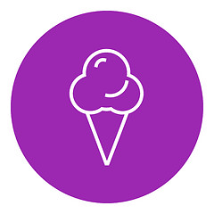 Image showing Ice cream line icon.