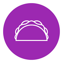 Image showing Taco line icon.