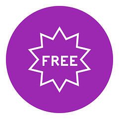 Image showing Free tag line icon.