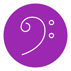 Image showing Bass clef line icon.