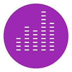 Image showing Digital equalizer line icon.