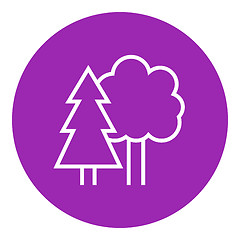 Image showing Trees line icon.