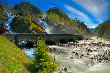 Image showing Laatefoss in Odda